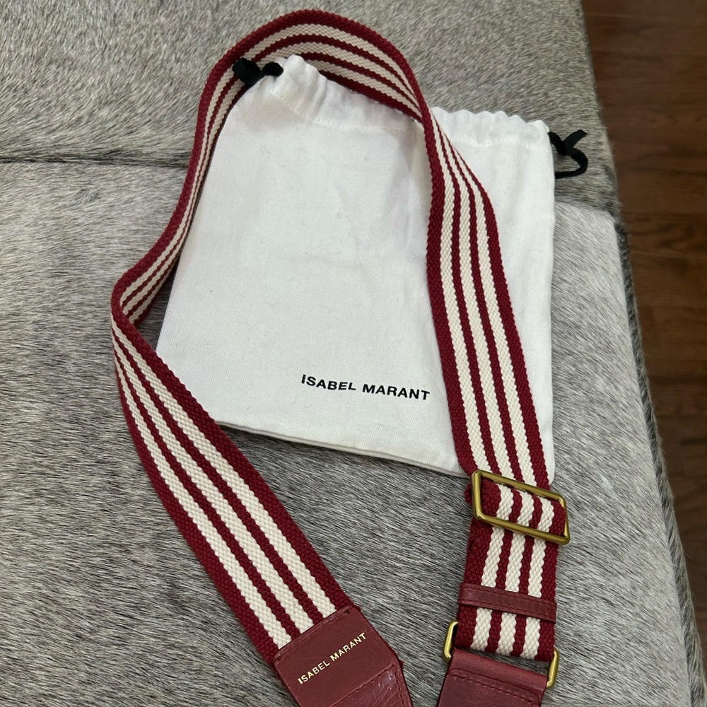 Isabel Marant Red and White Striped Strap
